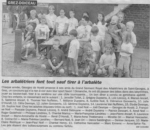 Journal_Tir de_la_fete_1999